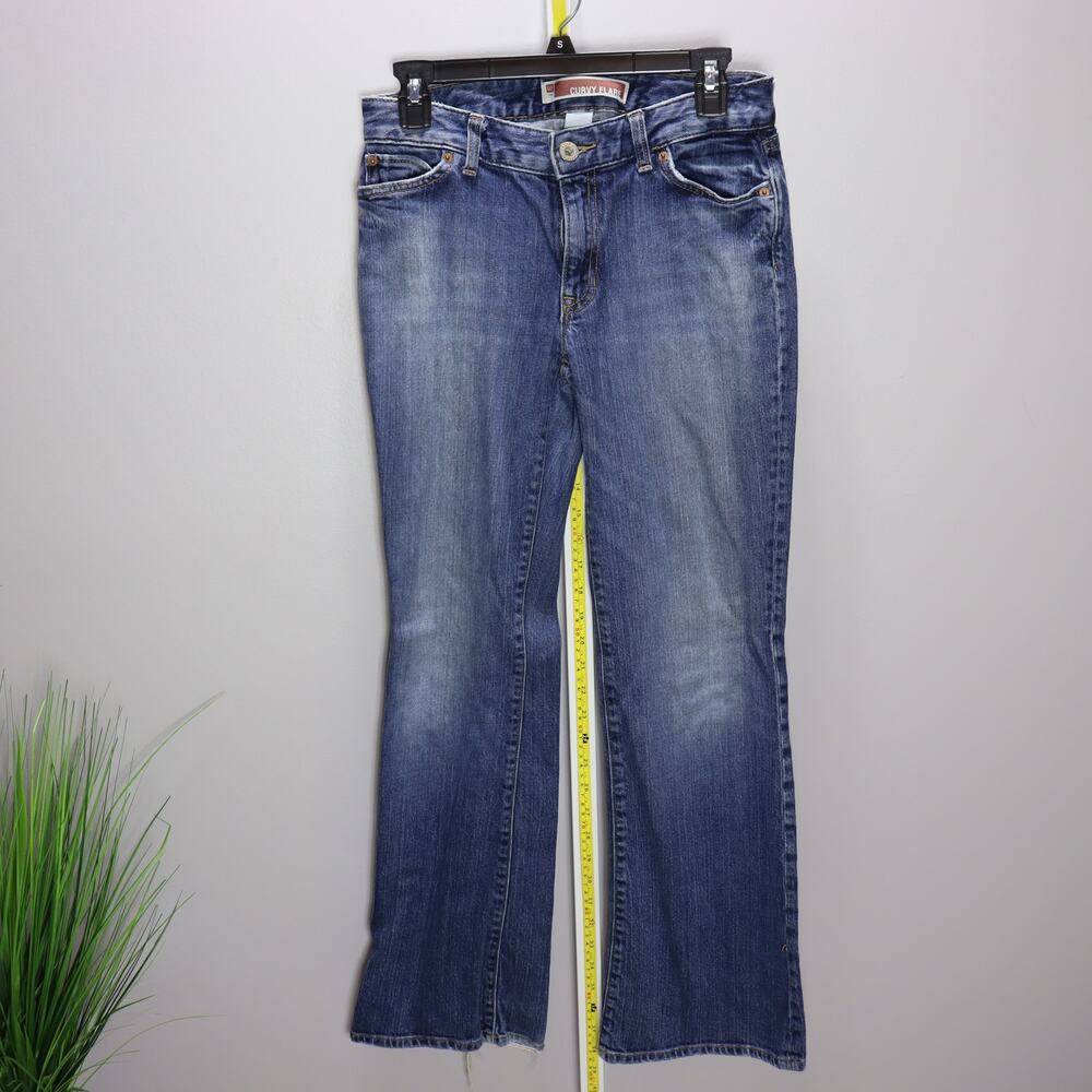 GAP Curvy Flare Jeans Size 4 Medium Ankle Wash Bootcut Denim